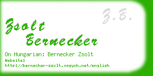 zsolt bernecker business card